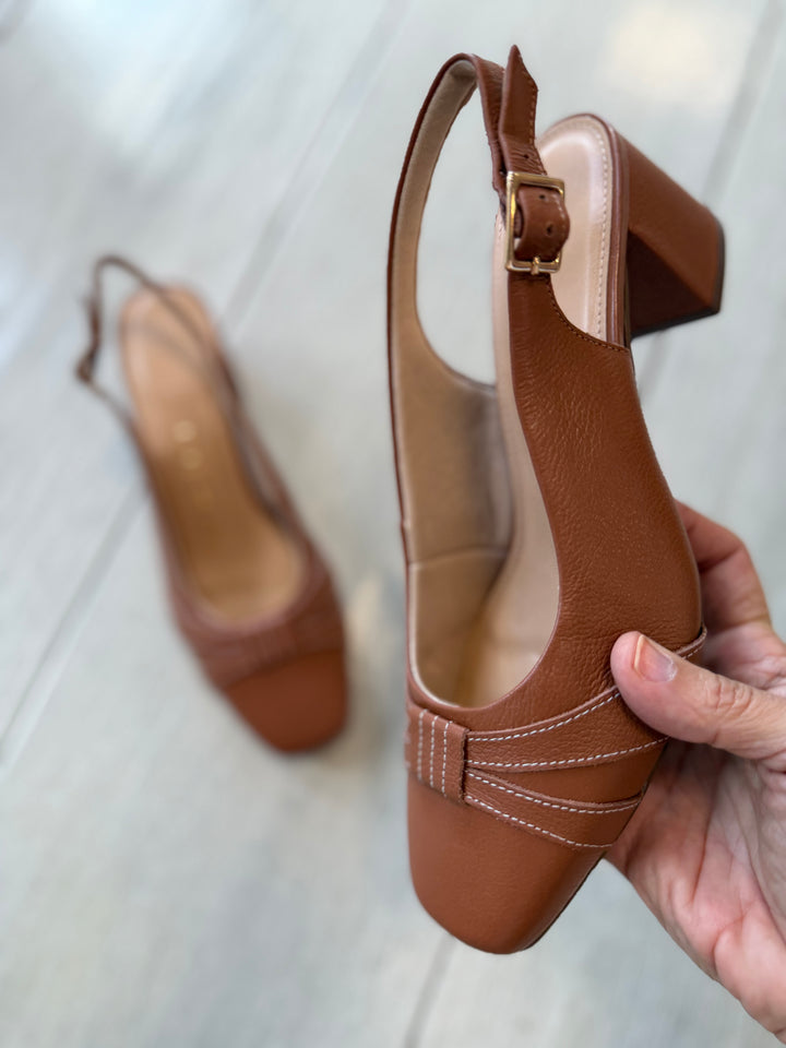 Tchocco Whisky RT Slingback Block Heels