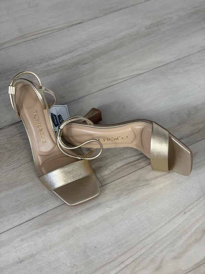 Tchocco Gold/Gold Heels Sandals
