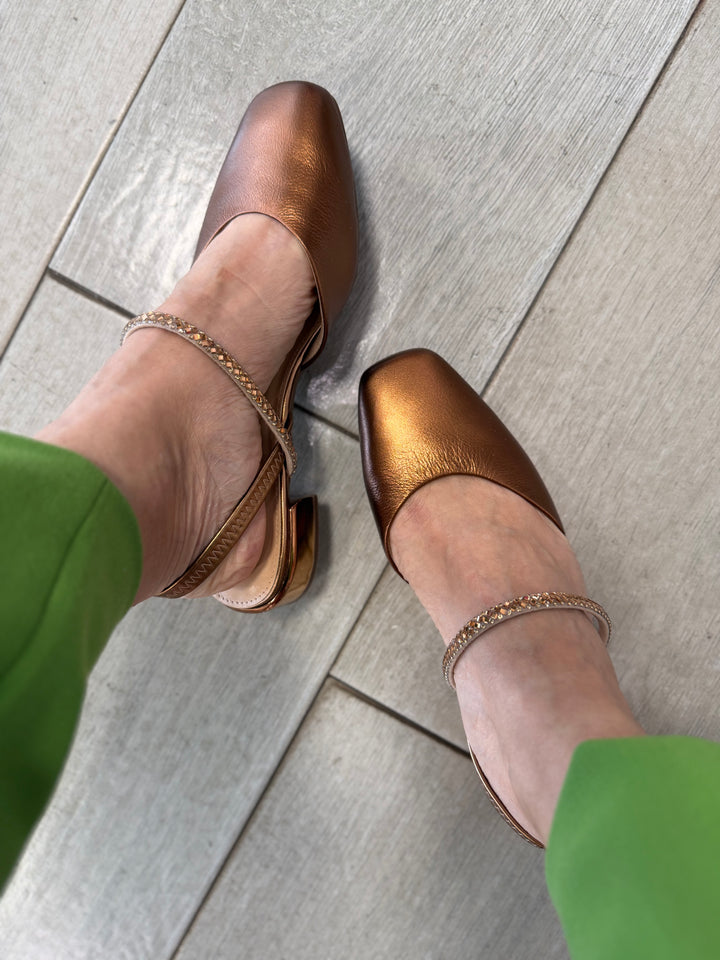 Tchocco Bronze RT Sling Mary Janes