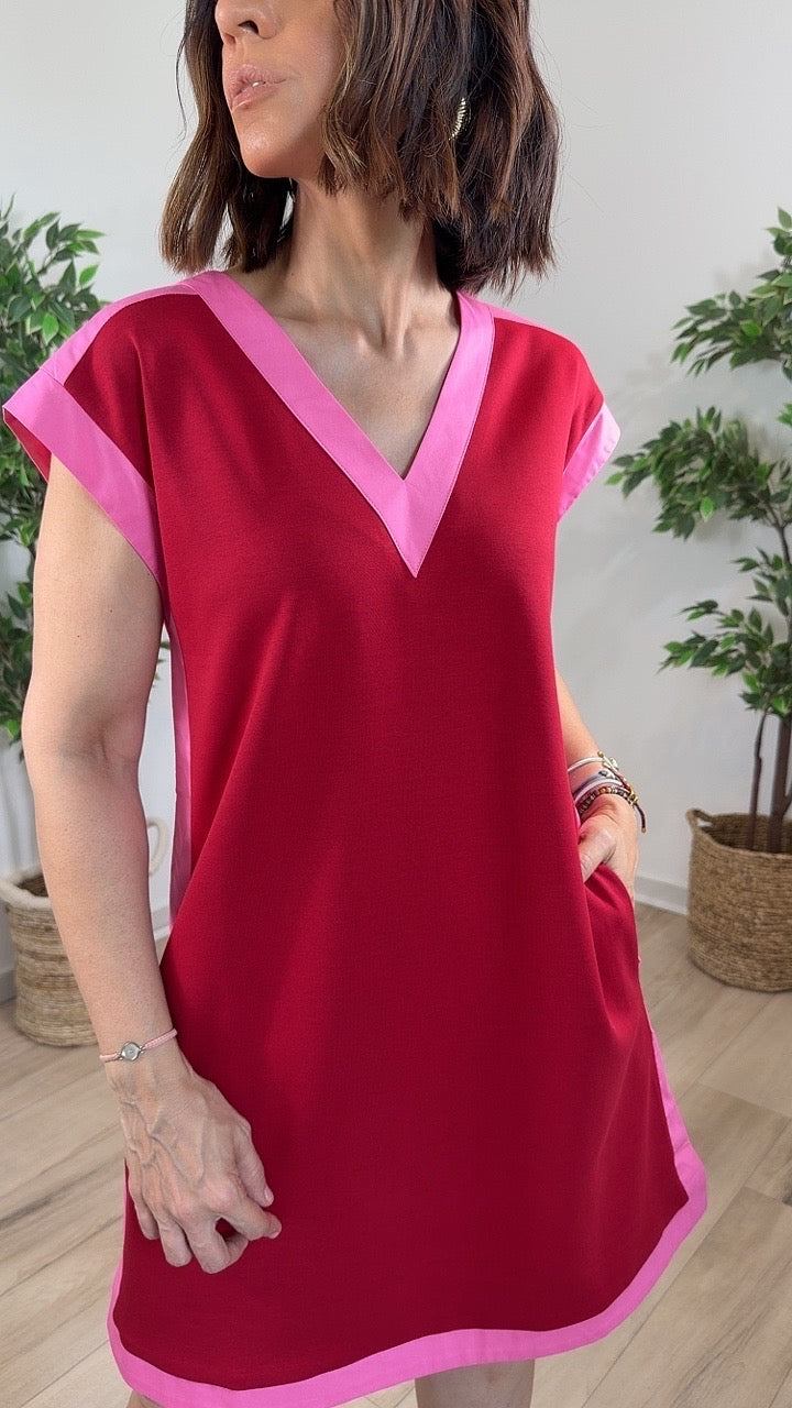 Onda Burgundy Mini Dress