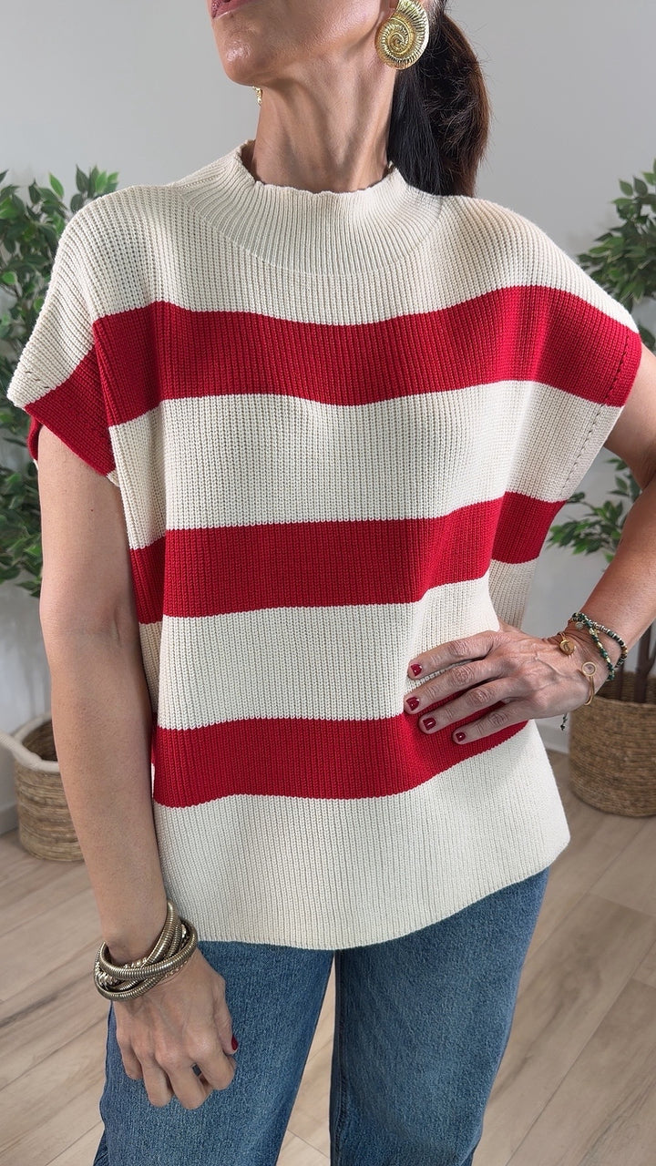 Cruce Red/Ivory Top