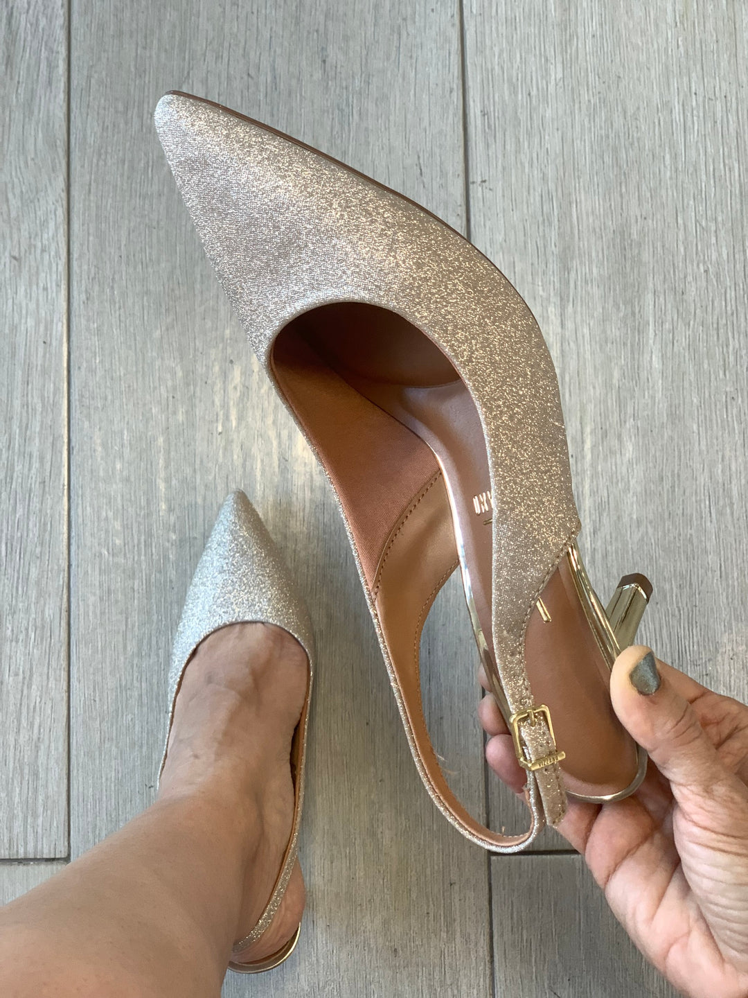 Vizzano Gold Glitter 2.5” Heels