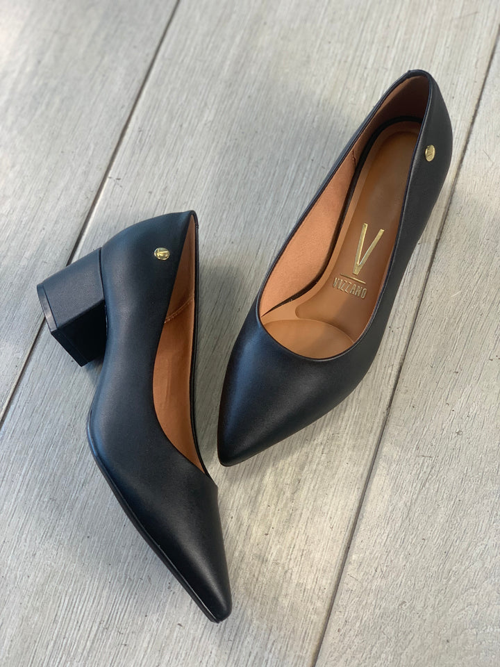 Vizzano Black Square Heels