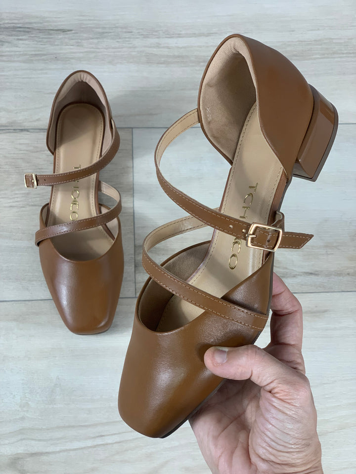 Tchocco Caramel Mary Janes
