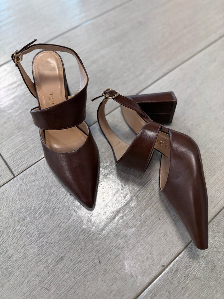 Tchocco 3" Café Euro Block Heels