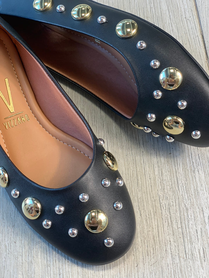 Vizzano Black Studded Flats