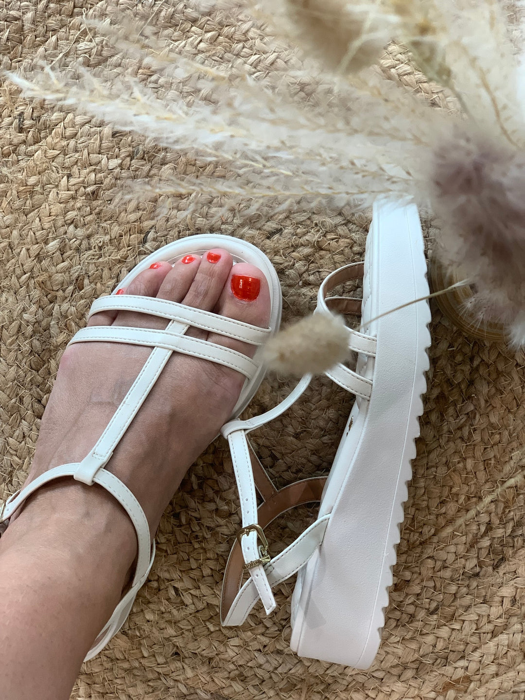 Vizzano White Chunky Sandals