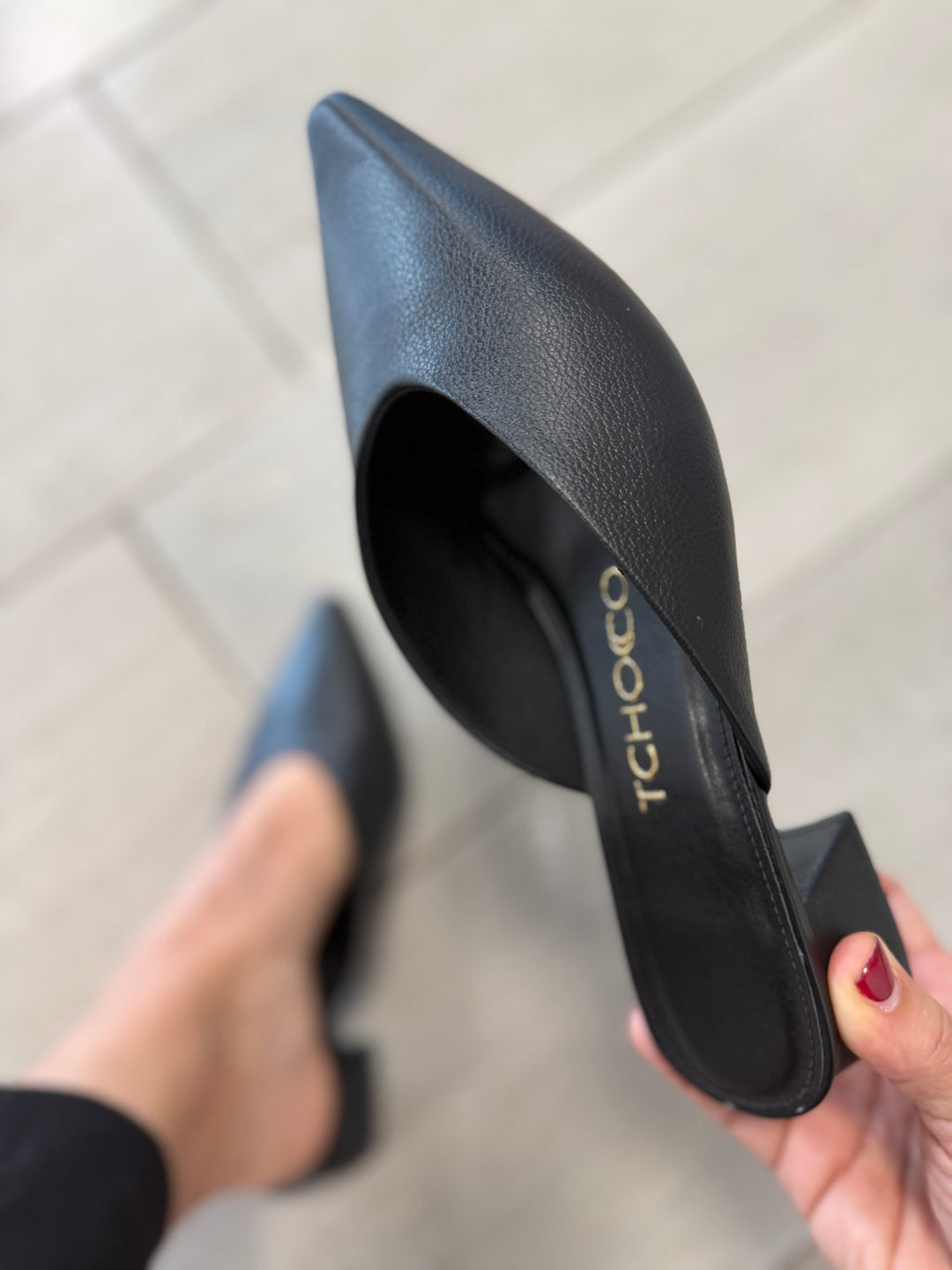 Tchocco Black Mules